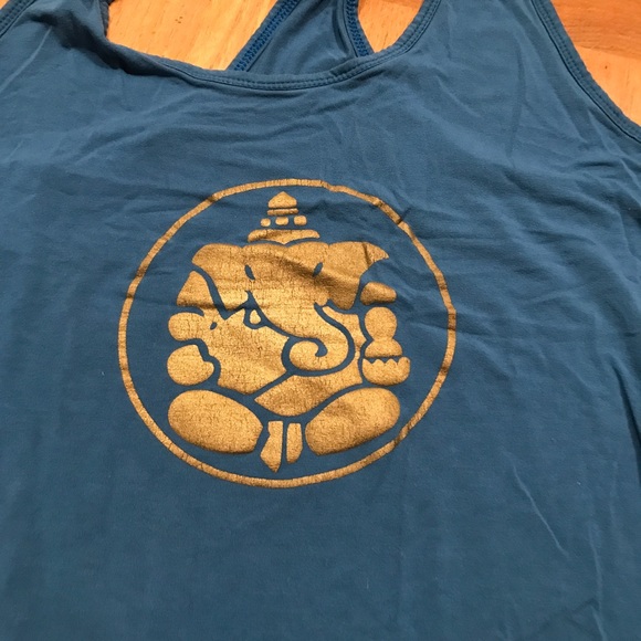 Elephant Buddha workout stretch tank blue medium - Picture 2 of 5